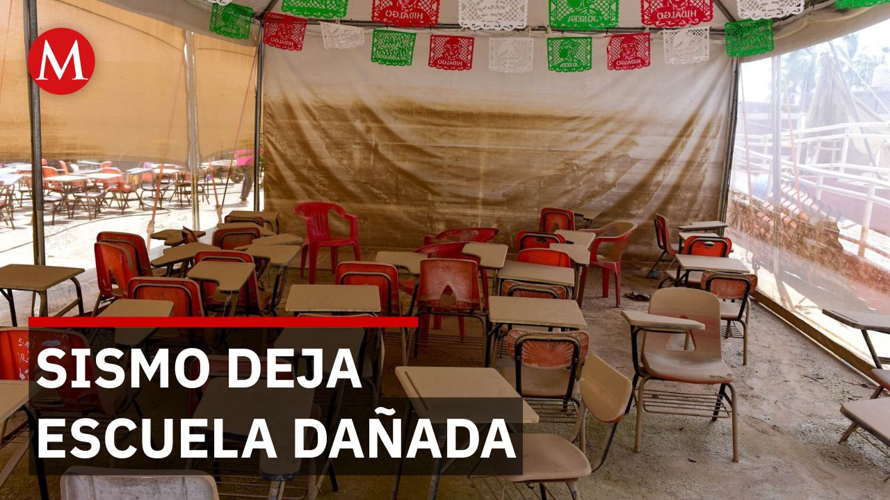 Niños regresan a clases sin salones tras daños por sismo en primaria Pedro Moreno en Guerrero