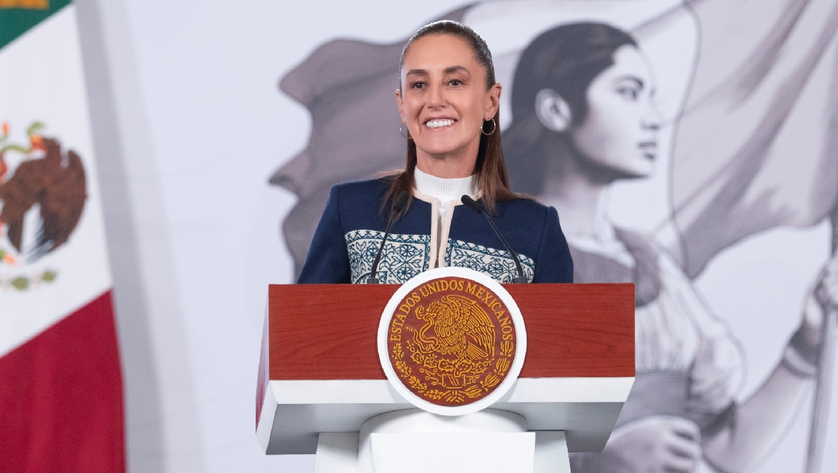 La Presidenta en su conferencia mañanera de hoy en Palacio Nacional el 19 de enero. | Cortesía