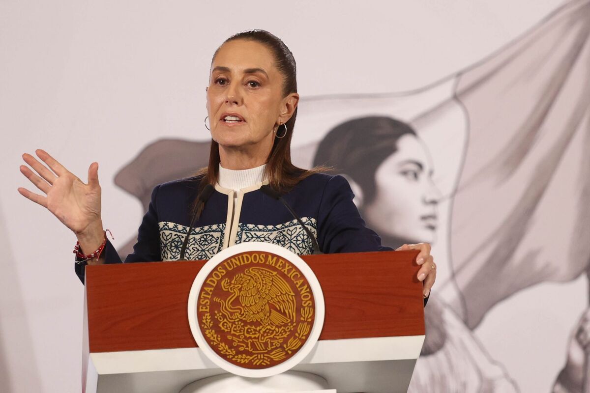 Sheinbaum en conferencia de prensa.
