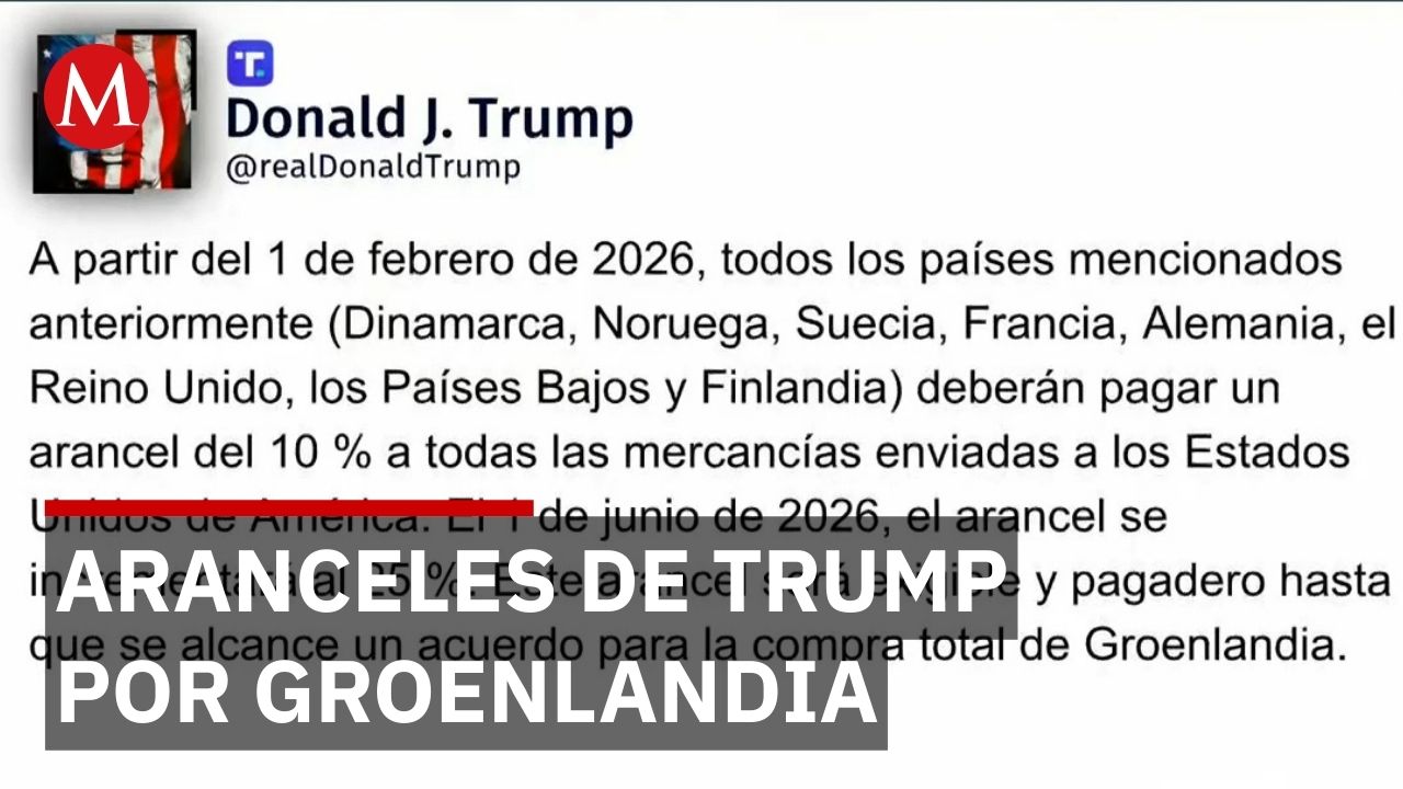 Trump anuncia aranceles contra países de la Unión Europea por Groenlandia
