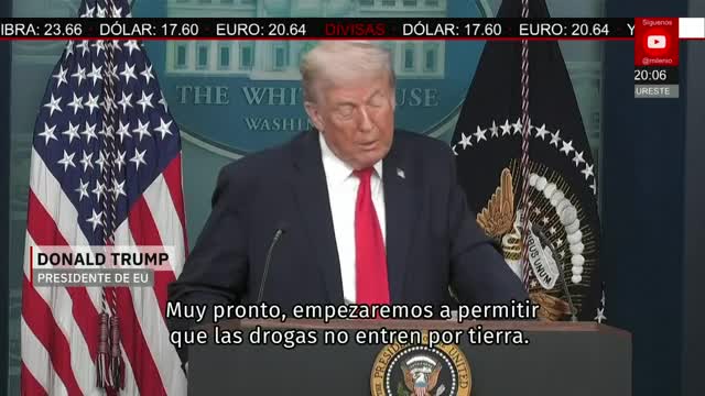 Habrá ataques por tierra en contra del narcotráfico: Trump | Jaime Núñez, 20 de enero de 2026