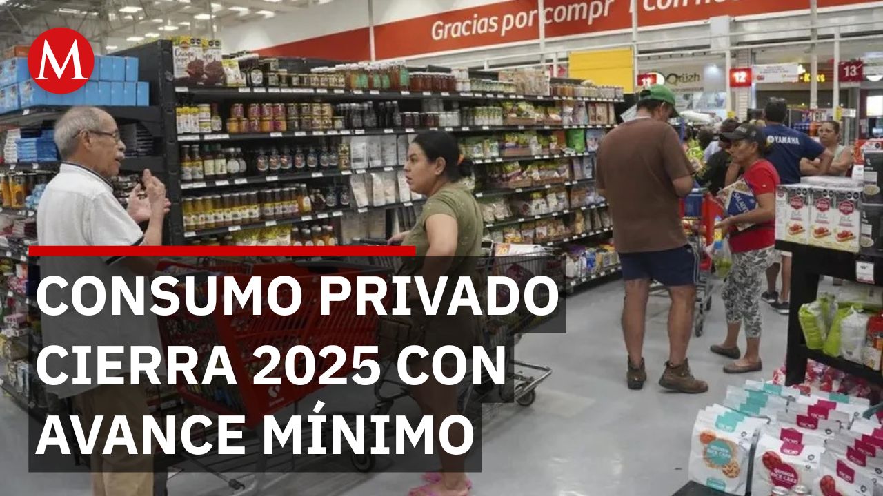 Consumo privado cierra 2025 con alza mínima y señales de desaceleración
