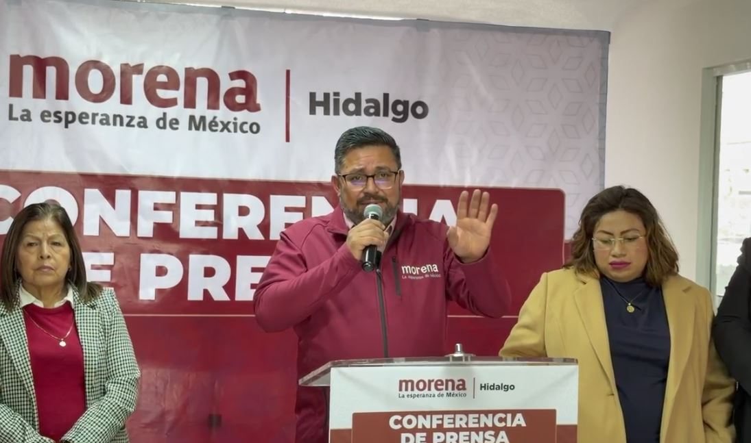 Marco Antonio Rico Mercado, dirigente estatal de Morena en Hidalgo. (Guadalupe Trejo)