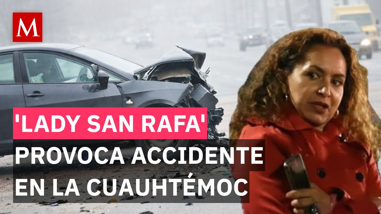 Una mujer fue grabada en aparente estado de ebriedad luego de provocar un accidente en la CDMX