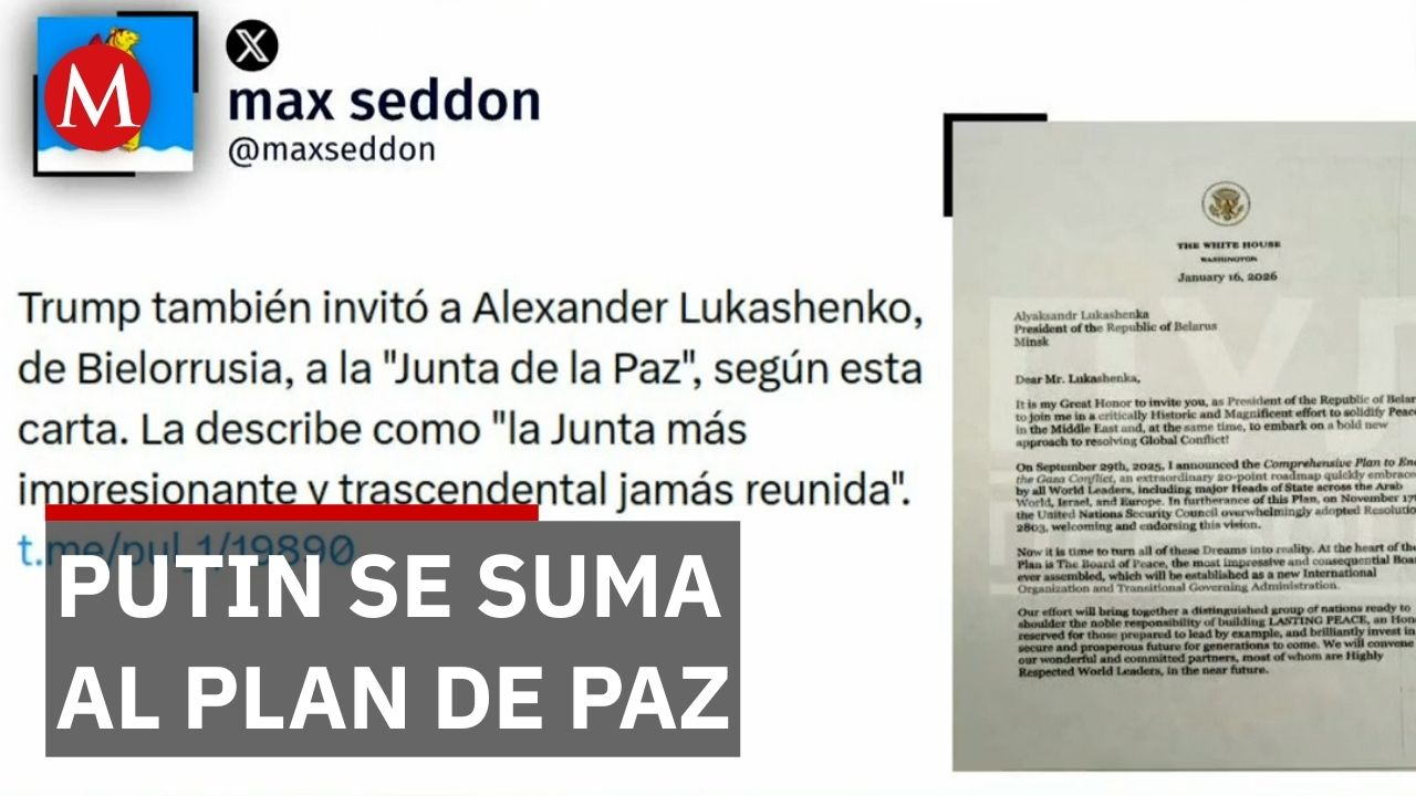 Trump invita a Putin a sumarse a la junta de la paz para Gaza