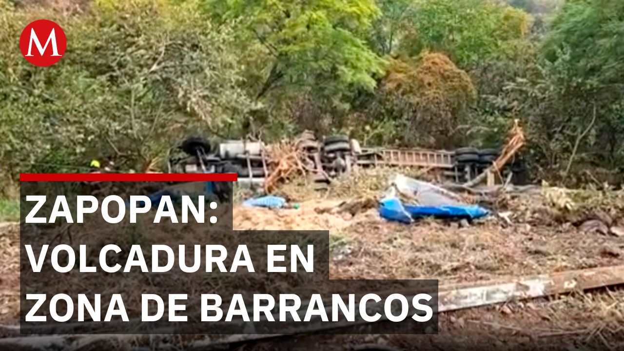 Accidente en carretera Guadalajara-Saltillo: tráiler cae a barranco