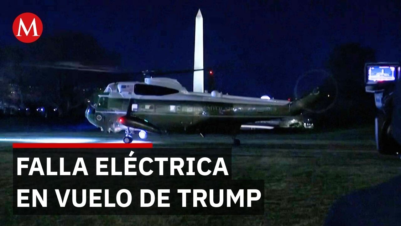 Air Force One regresa a base Andrews por falla eléctrica durante vuelo de Trump a Davos