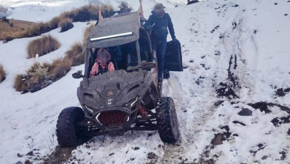 Un conductor y un razer fueron puestos a disposición de la FGR por entrar sin autorización al Nevado de Toluca. Foto: Facebook Profepa