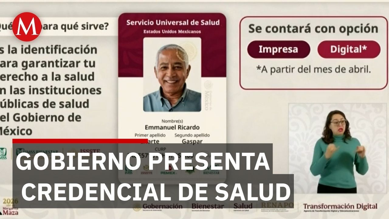 Gobierno presenta la credencial universal de salud para unificar la atención médica