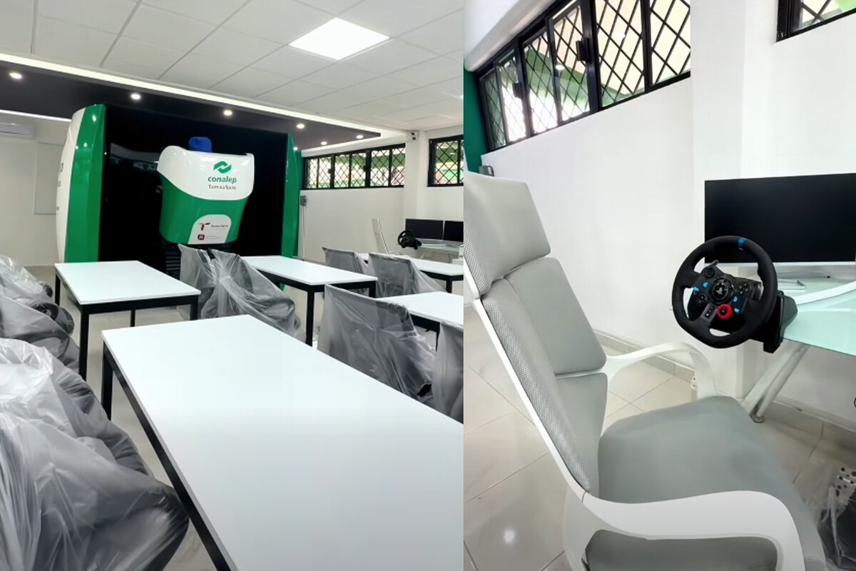 Implementan simulador de conducción en Conalep de Reynosa