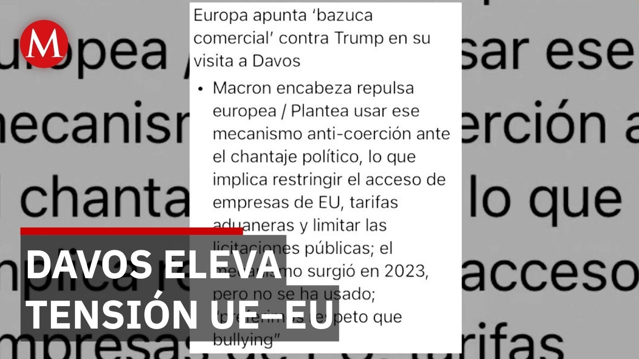 Macron propone una ofensiva comercial europea contra Estados Unidos en Davos
