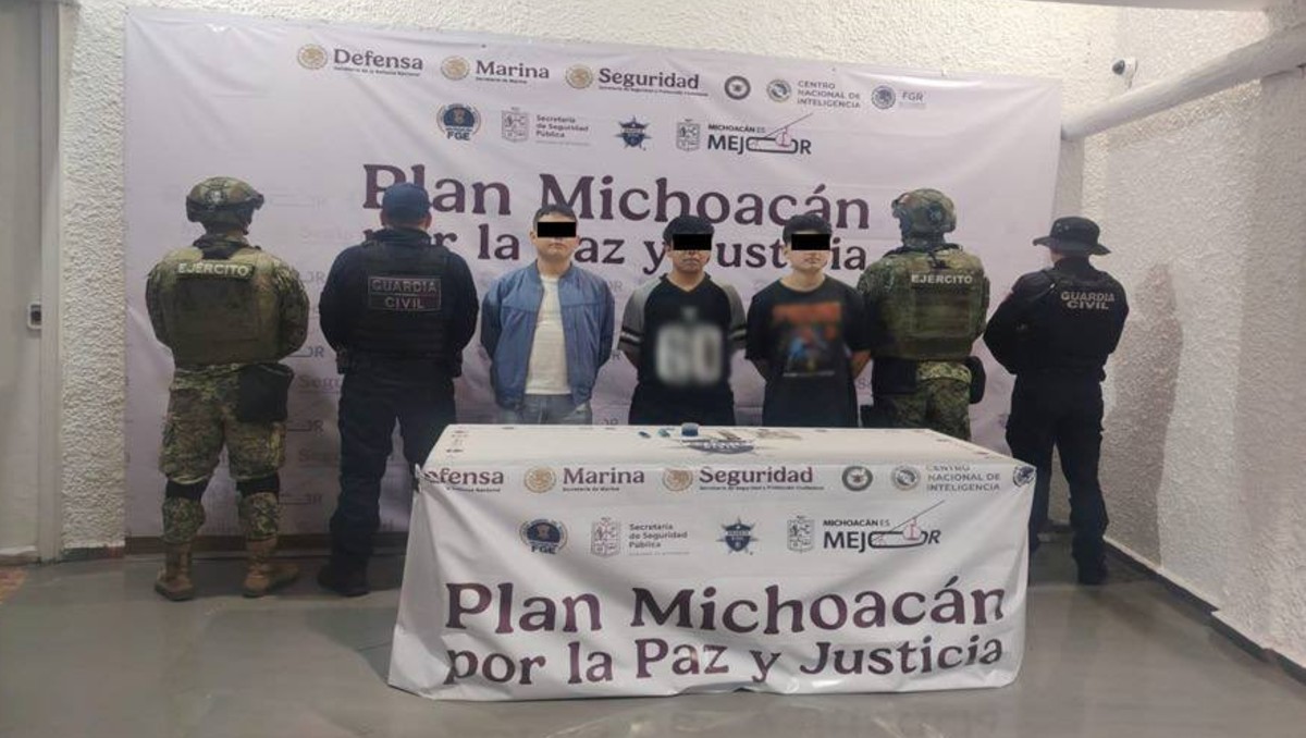 Plan Michoacán suma 4 detenidos y dos armas aseguradas. | Foto: @GabSeguridadMX