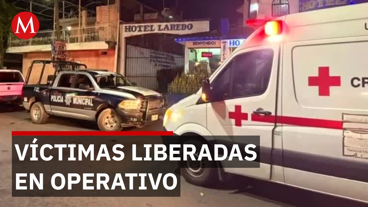 Rescatan a tres personas secuestradas en hotel de Tecomán durante operativo nocturno