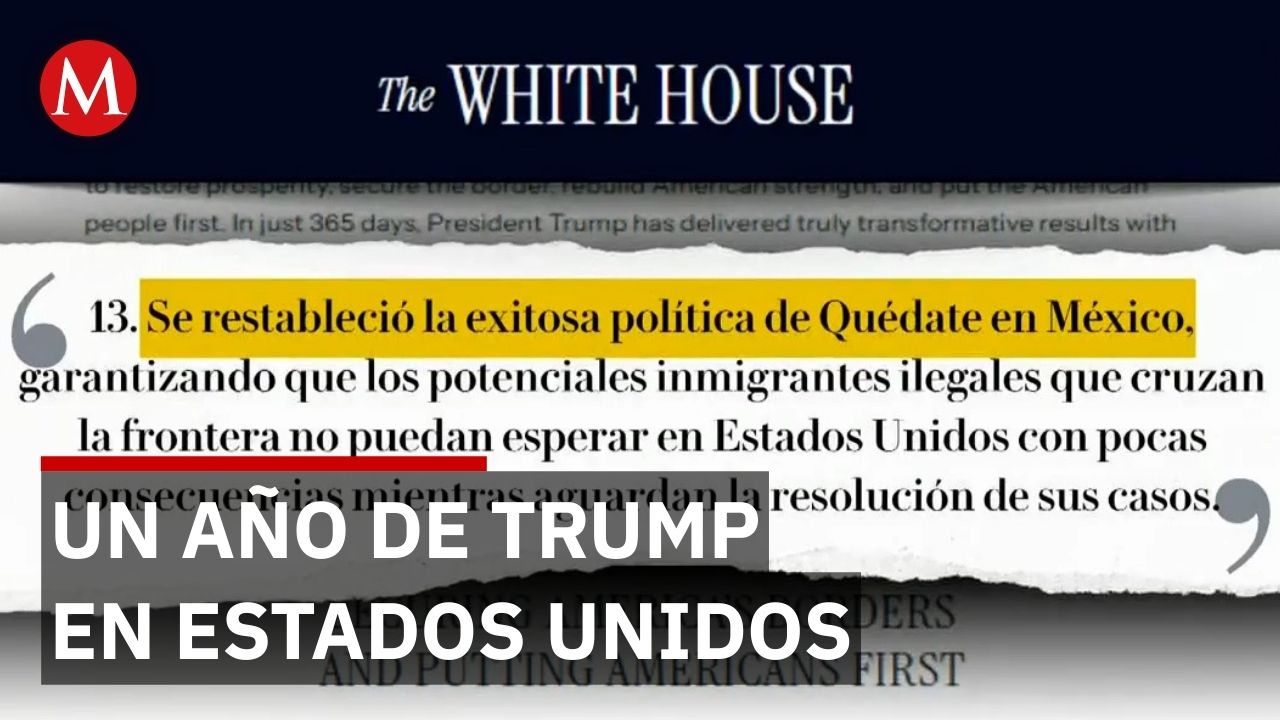 Trump celebra primer año del segundo mandato en medio del traslado de prisioneros mexicanos a EU