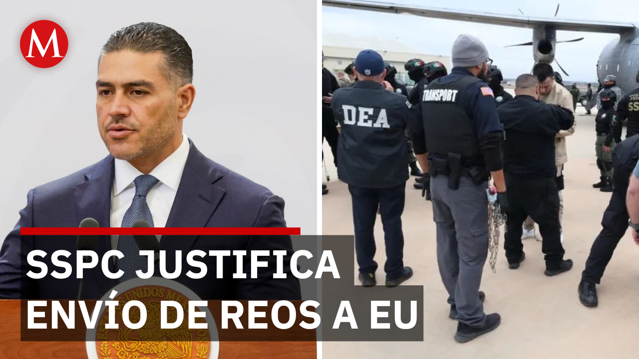 "Es en beneficio del país": SSPC sobre el traslado masivo de reos a Estados Unidos