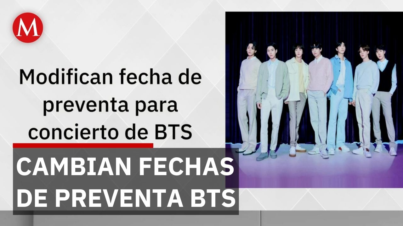 Cambian fechas de la preventa de boletos para conciertos de BTS