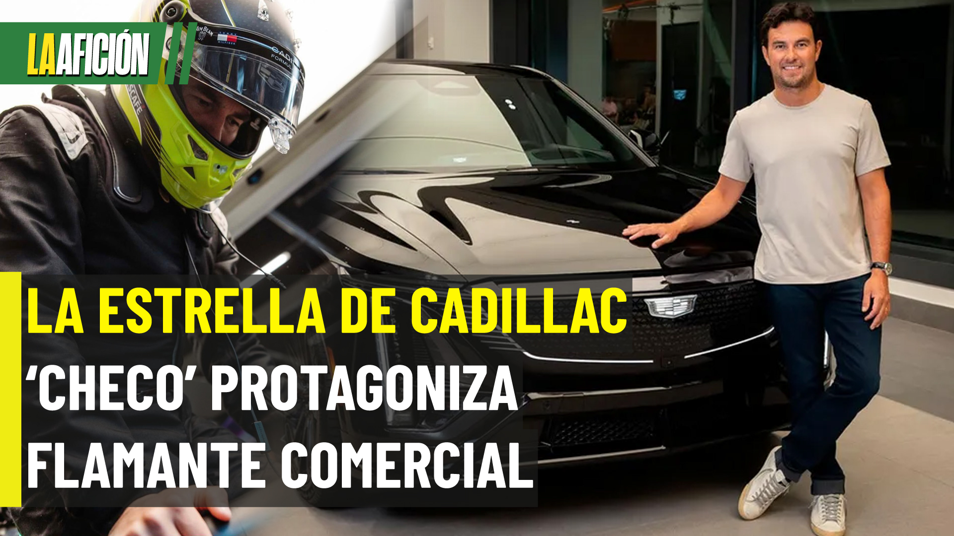Checo Pérez protagoniza su primer comercial con Cadillac en Guadalajara