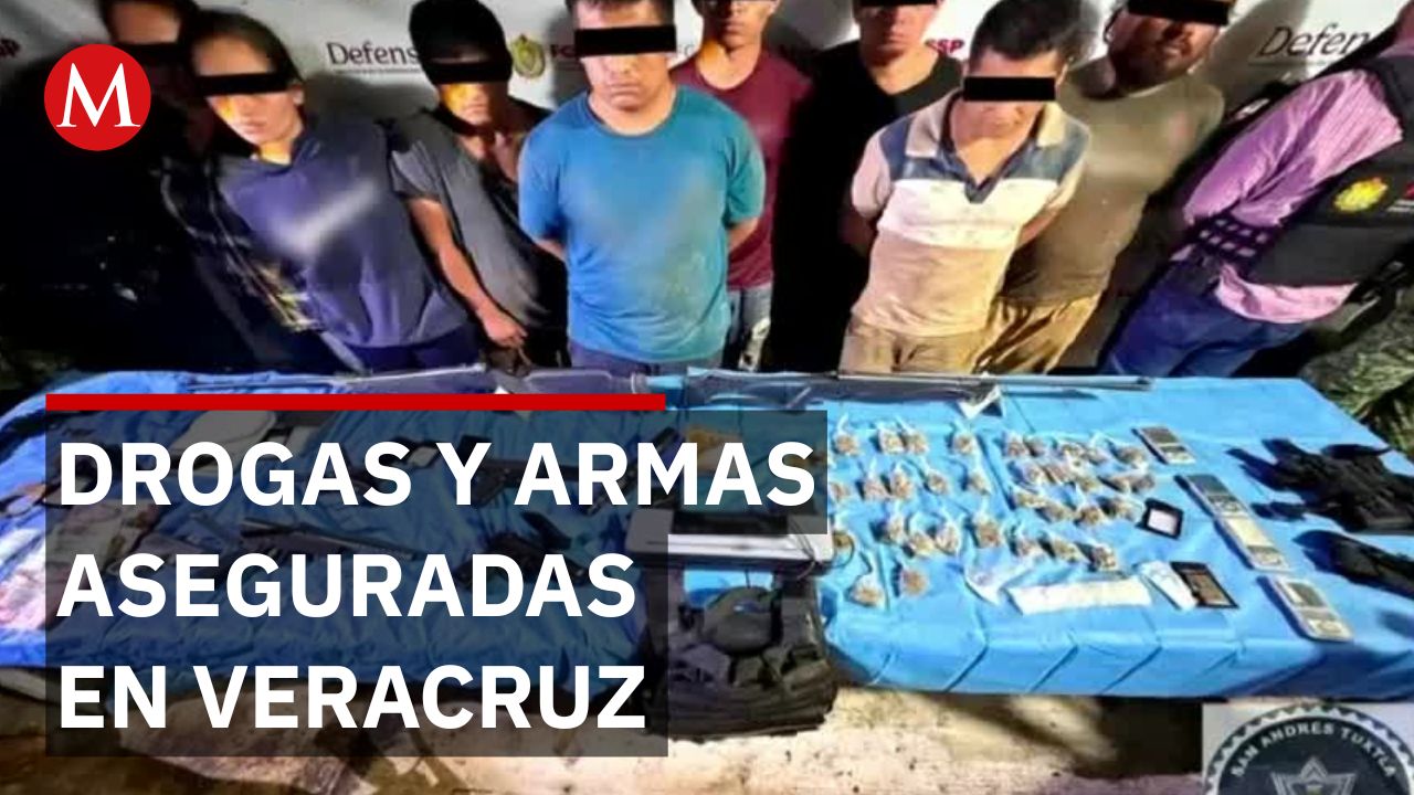 Detienen a ocho personas con armas, drogas y chalecos tras un operativo en Veracruz
