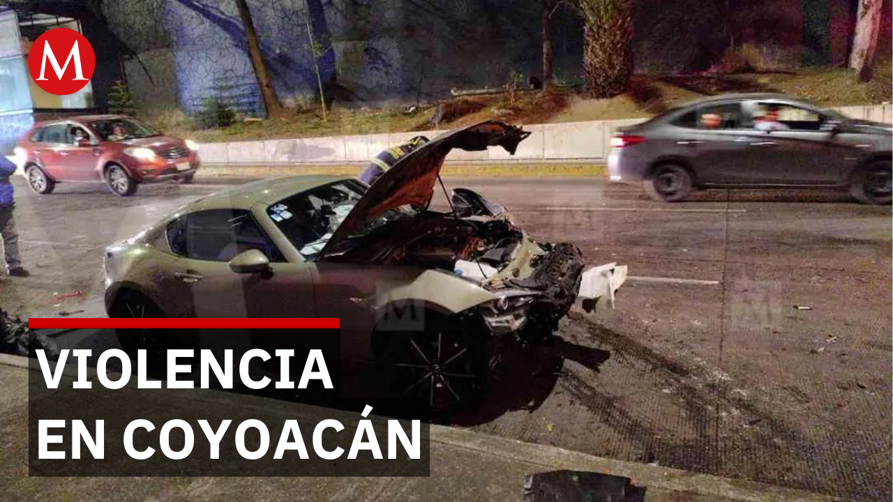 Disparan a conductor y provoca choque en Coyoacán, CDMX