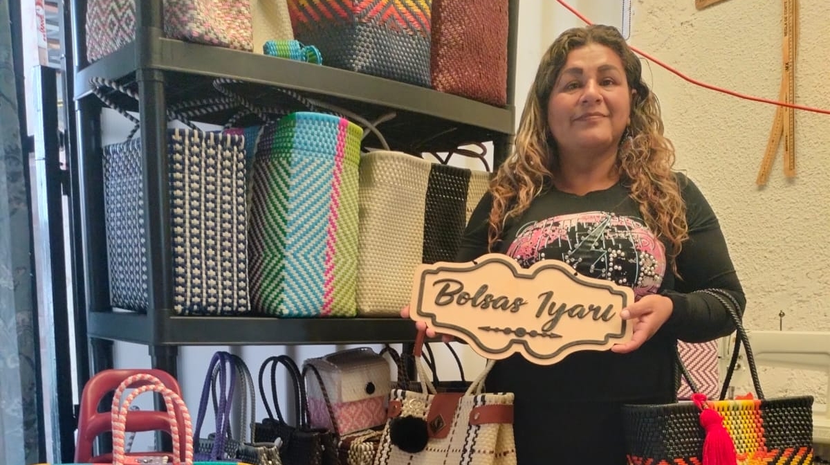 Lorena Castañeda enfrentó con el tejido el estigma de recobrar la libertad tras estar en prisión (Foto: Sonia G. Gamiño)