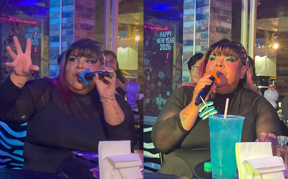 Mary Domínguez, mejor conocida como Aimep3 en rueda de prensa antes de su show. | Erik Saldaña