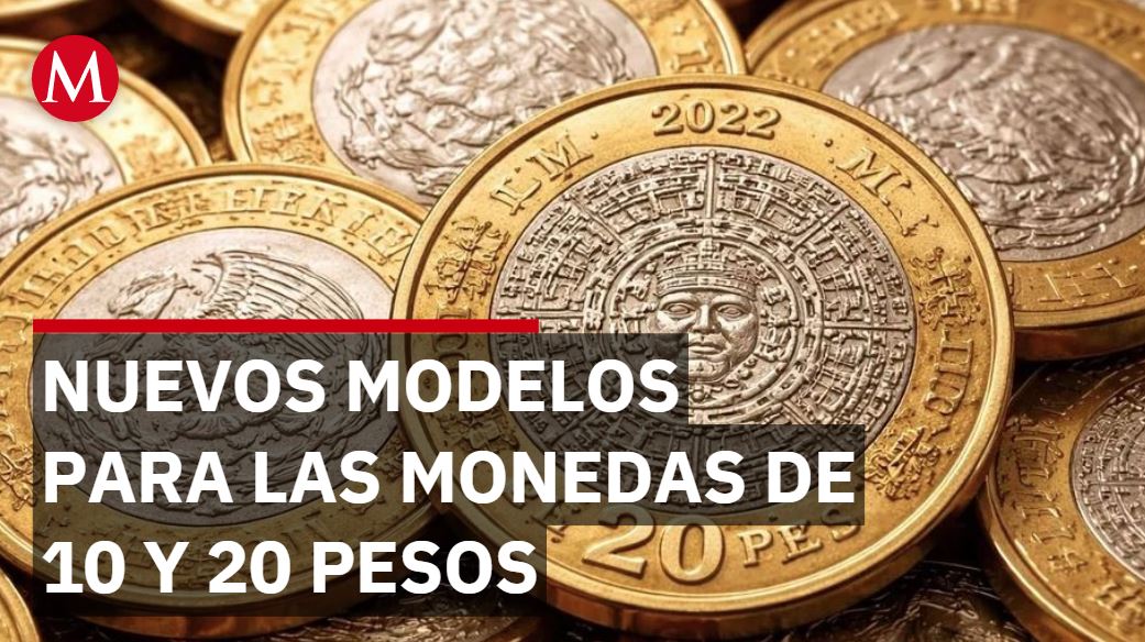 Nuevos modelos para las monedas de 10 y 20 pesos