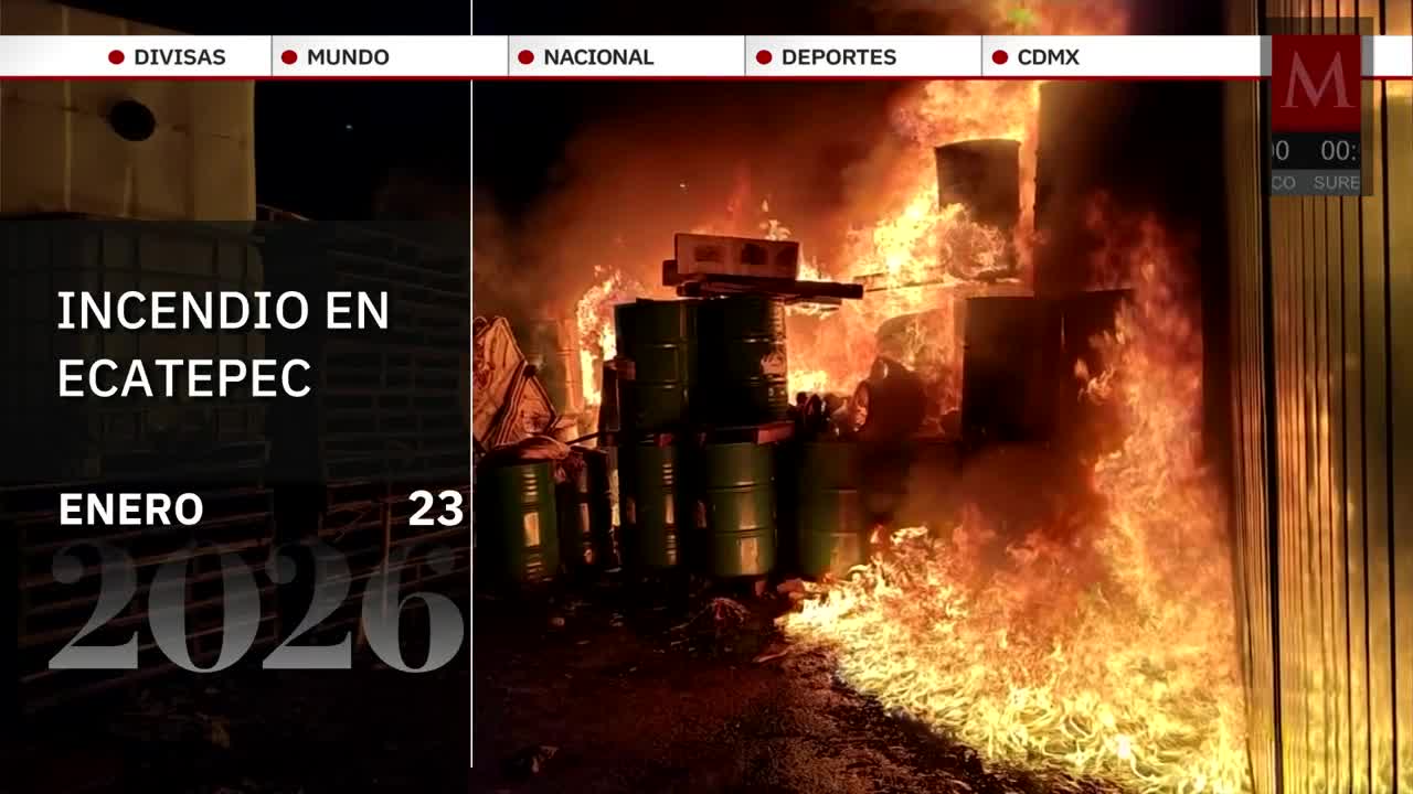 Se incendia fábrica de solventes en Ecatepec; desalojan viviendas | Paola Barquet, 23 de enero 2026