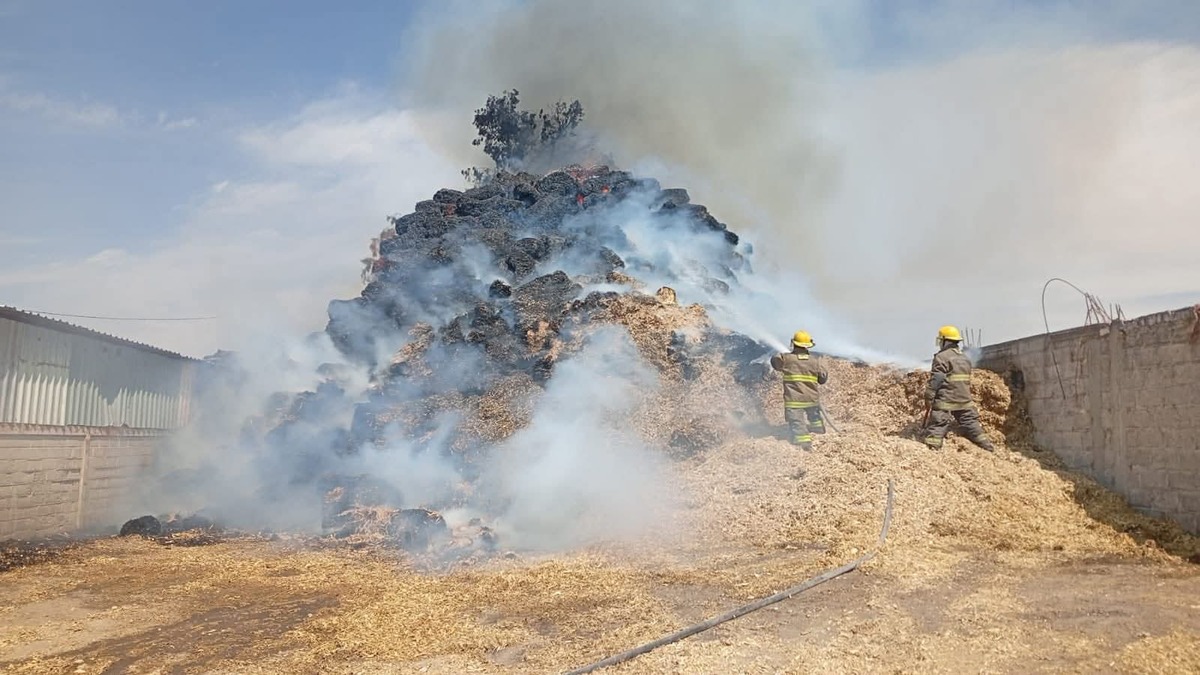 El incendio afecta pacas almacenadas en la zona. (Cortesía)