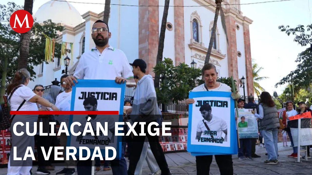 Personas marchan para exigir justicia por Fernando Alan, asesinado en una balacera en Culiacán
