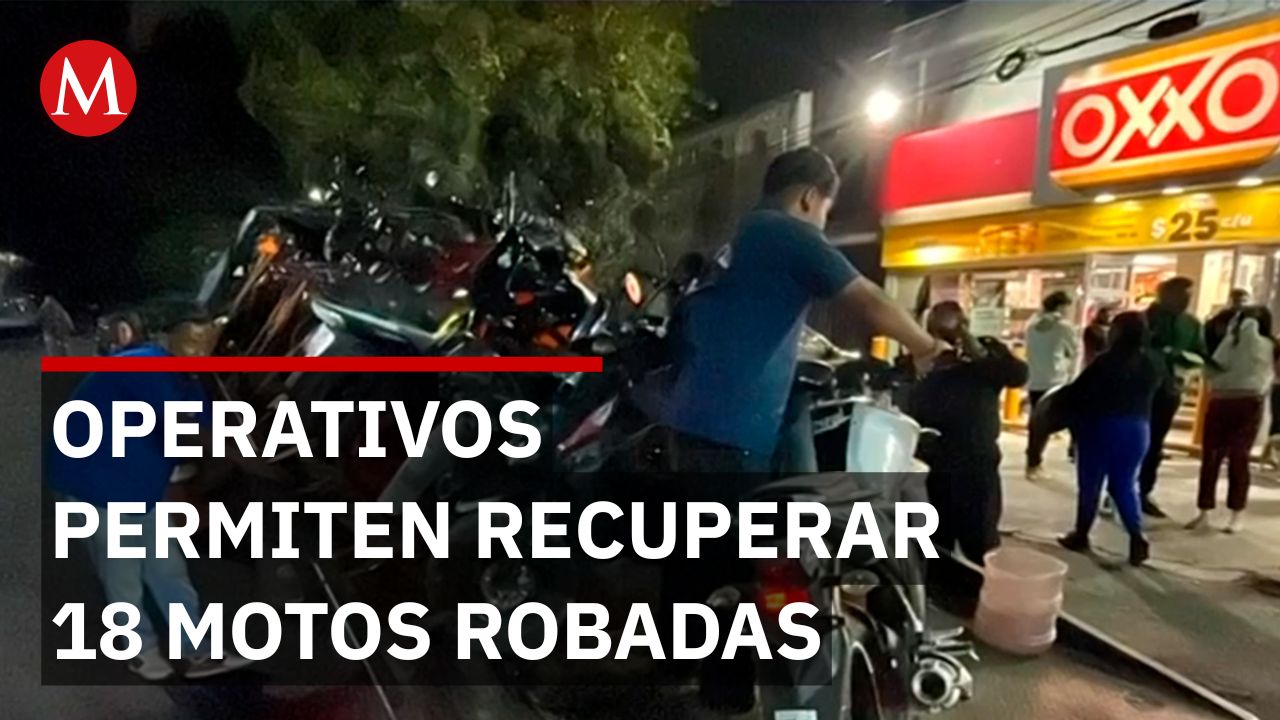 Recuperan 18 motocicletas robadas tras operativos en Ecatepec