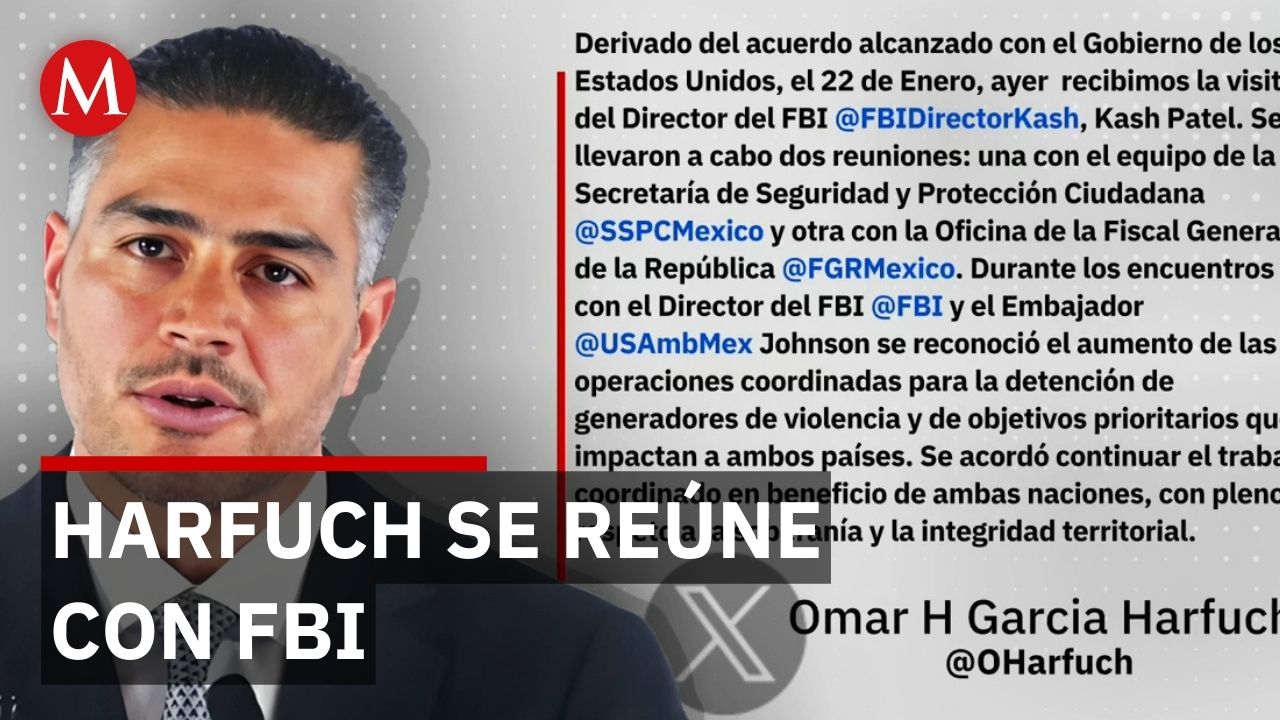 Reunión de Harfuch con el titular del FBI para reforzar cooperación en seguridad