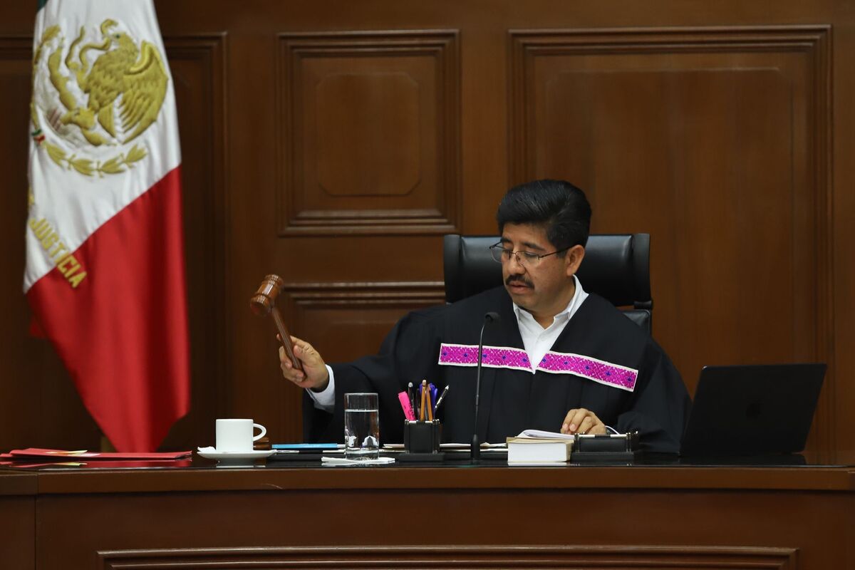 Hugo Aguilar Ortiz, ministro presidente de la SCJN, durante la sesión pública. | Cuartoscuro