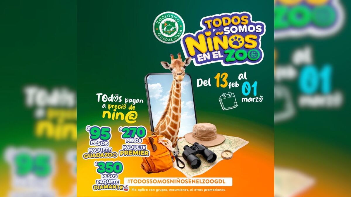 Zoológico Guadalajara lanza promoción “Todos somos niños” (Cortesía)