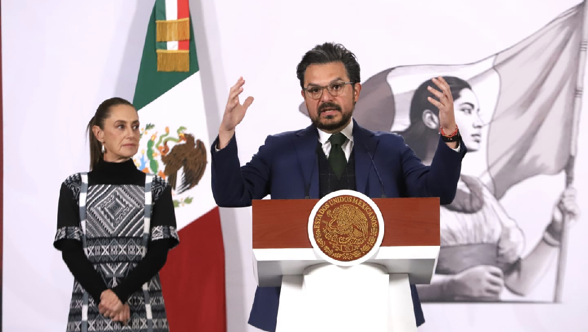 El director general del IMSS, Zoé Robledo, en la conferencia mañanera del 27 de enero. | Jesús Quintanar