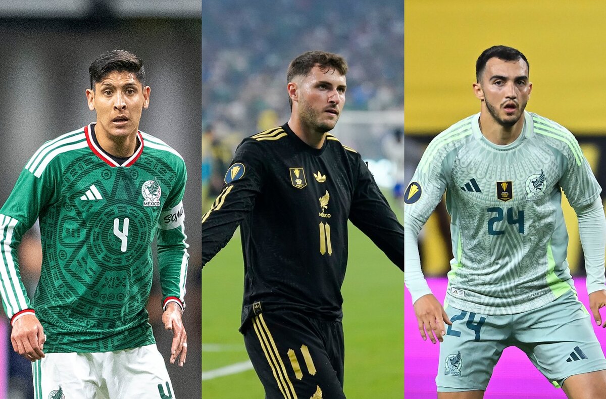Edson Álvarez, Santiago Gimenez y Luis Chávez, jugadores de la Selección Mexicana (Imago7)