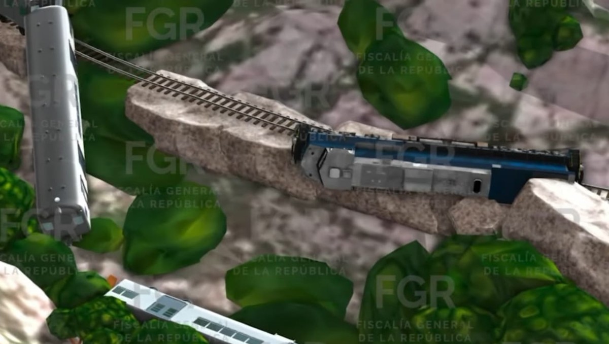 FGR recrea video del descarrilamiento. (Captura de pantalla)