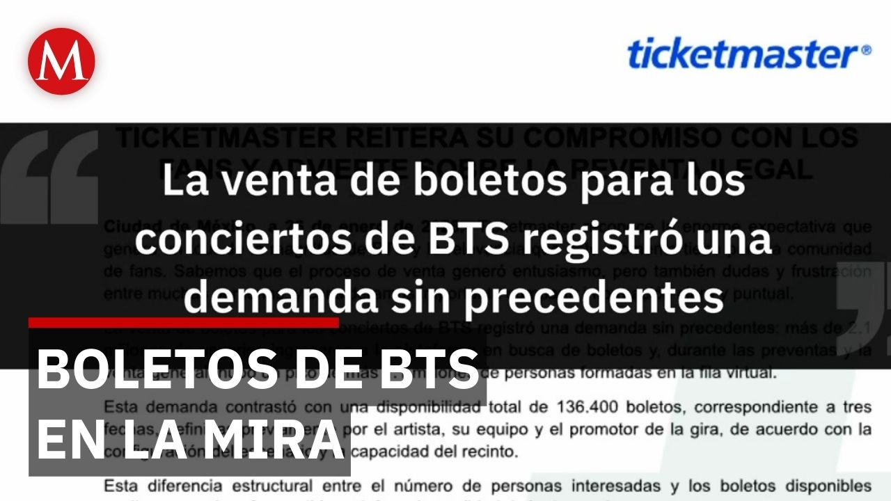 Profeco investiga a Ticketmaster y reventas por venta de boletos de BTS