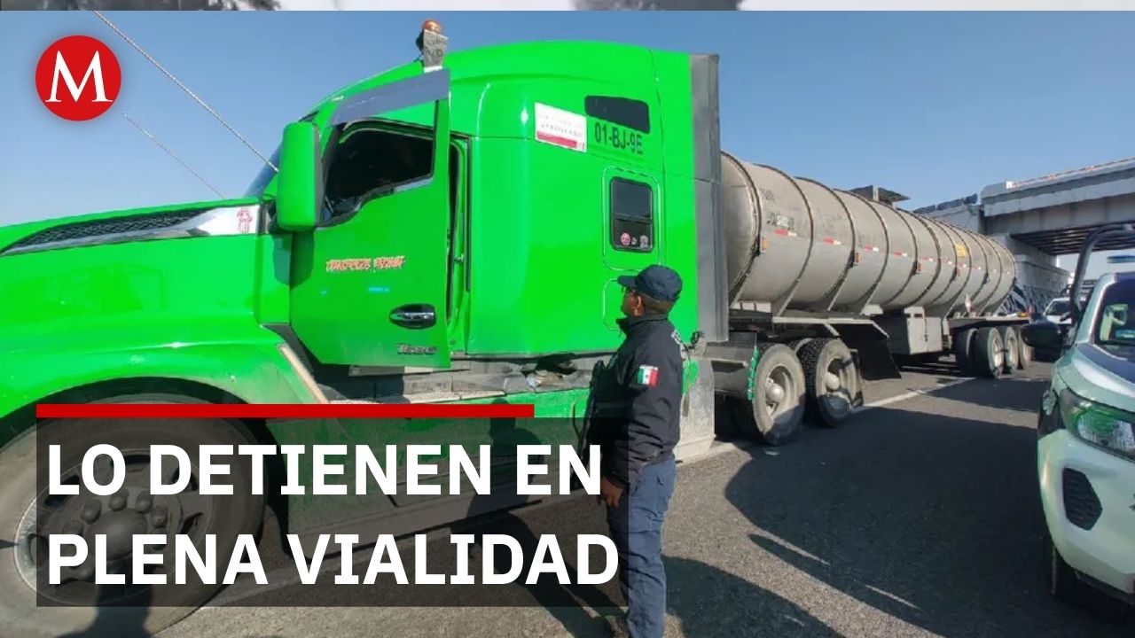 Robo de pipa desata operativo en la carretera México-Pachuca