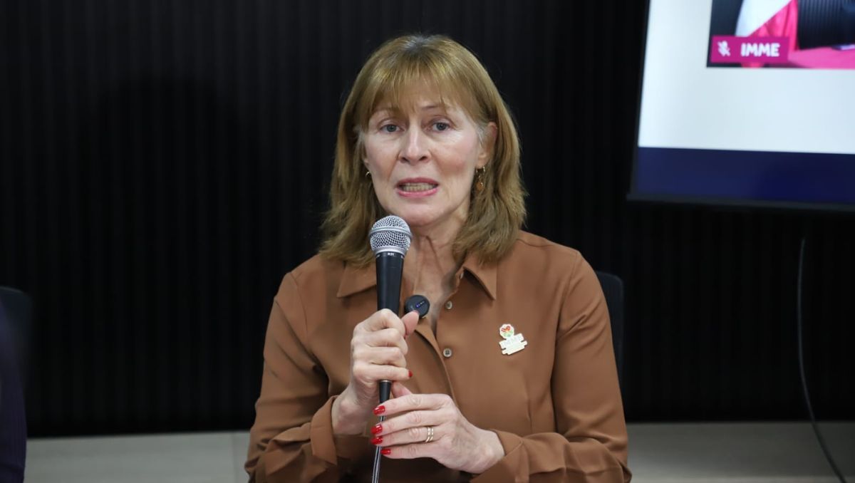 Tatiana Clouthier, titular del Instituto de Mexicanas y Mexicanos en el Exterior (IMME). Luis Guerra