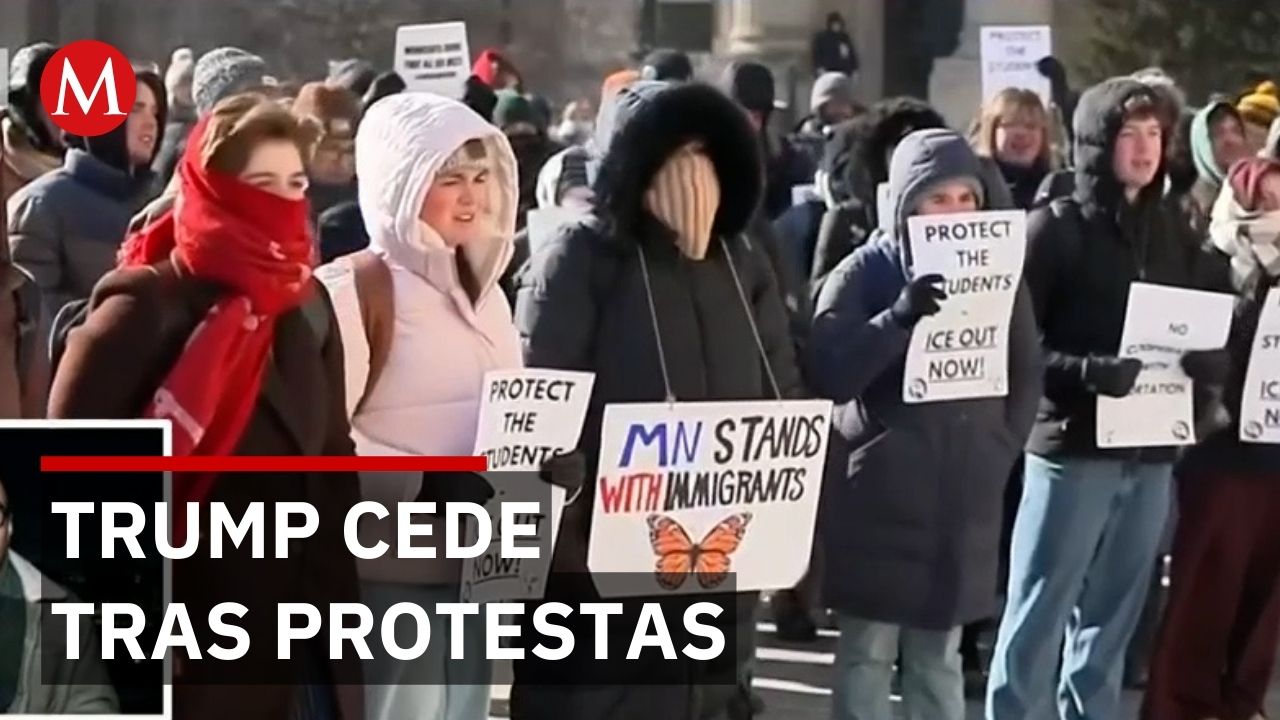 Trump cede ante presión ciudadana tras protestas en Minneapolis por operativos antiinmigrantes