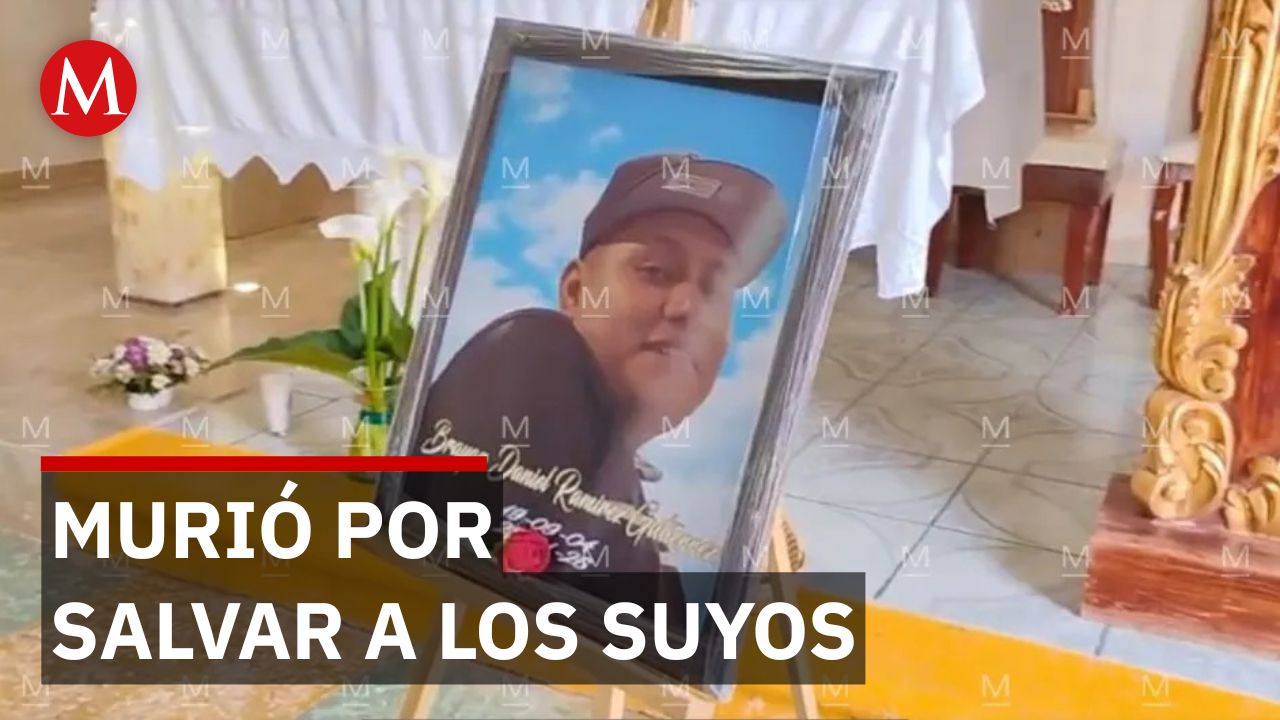 El último adiós a Brayan: Murió protegiendo a los suyos en la masacre