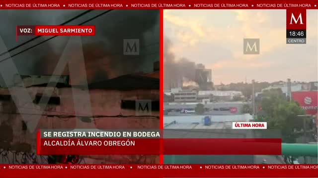 Fuerte incendio en una bodega de la alcaldía Álvaro Obregón | Milenio Noticias, 28 de enero de 2026