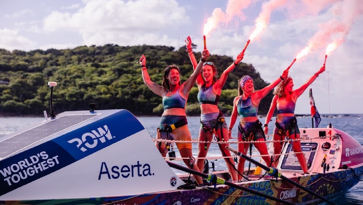 ¡Histórico! Grupo de mexicanas cruza el océano Atlántico remando en una expedición de más de 40 días