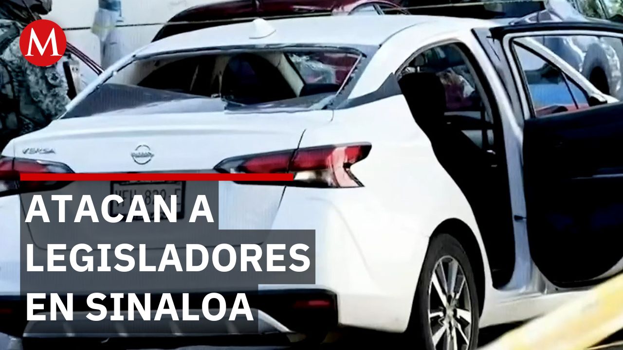 Impactante ataque a tiros contra diputados de MC al salir del Congreso de Sinaloa