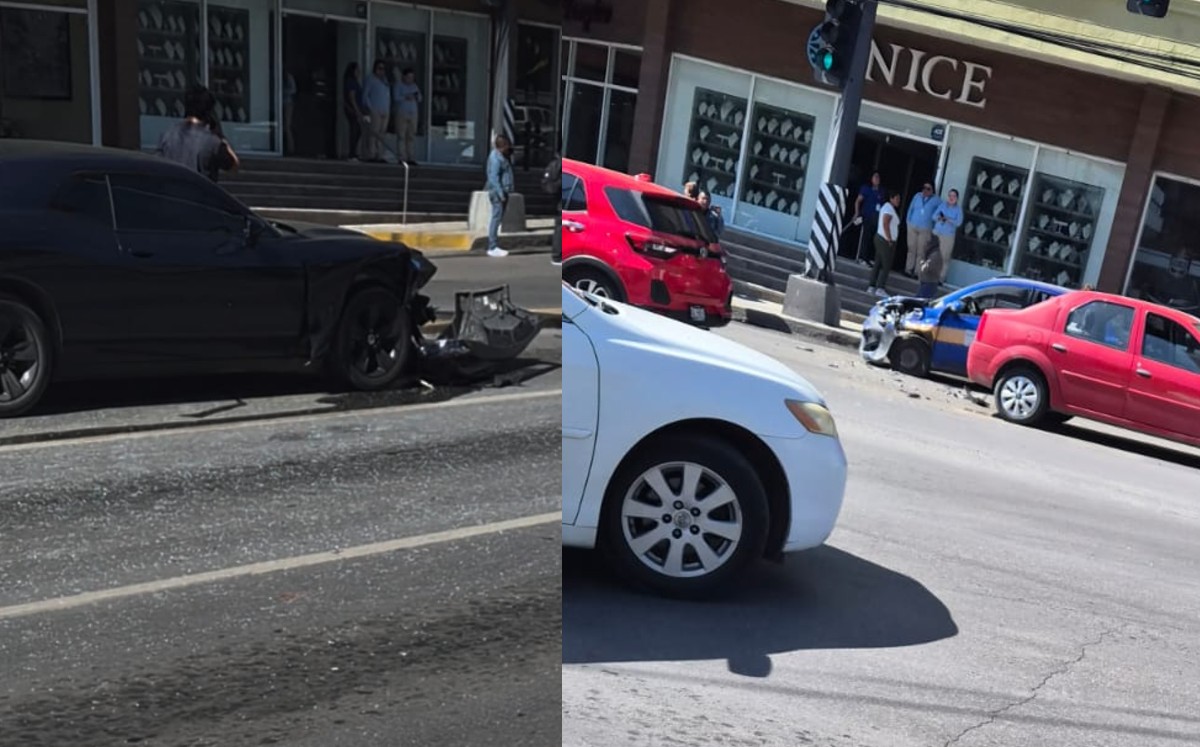 Accidente automovilístico en Avenida Hidalgo. | Abigail Alvarez