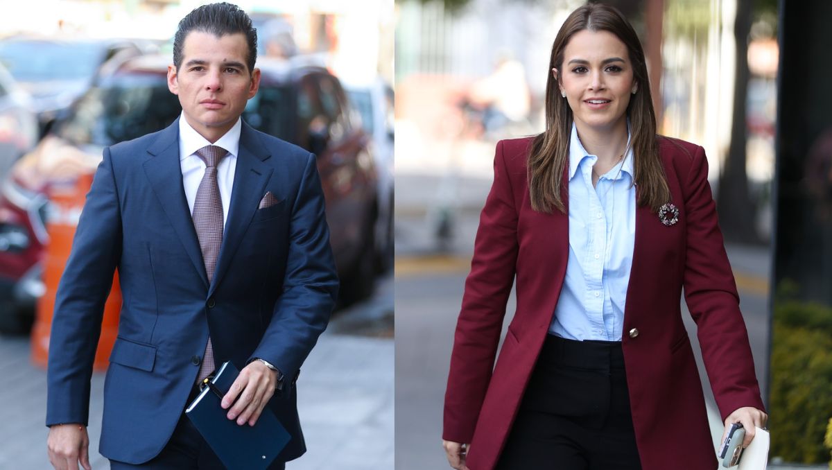 Miguel Ángel Flores, secretario de Gobierno, y Lorena de la Garza, presidenta de Comisión de Presupuesto | Jorge López