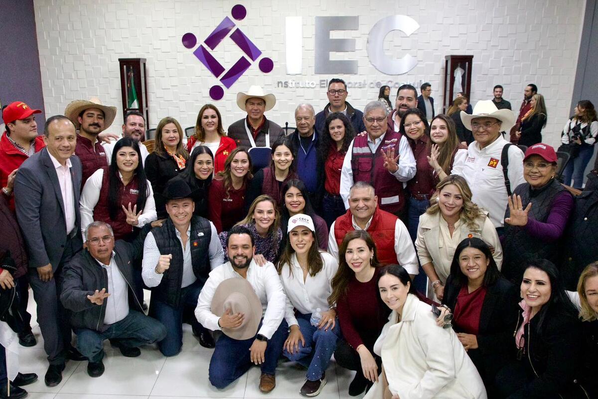 Morena y PT registran coalición en Coahuila rumbo al proceso electoral.| Especial.