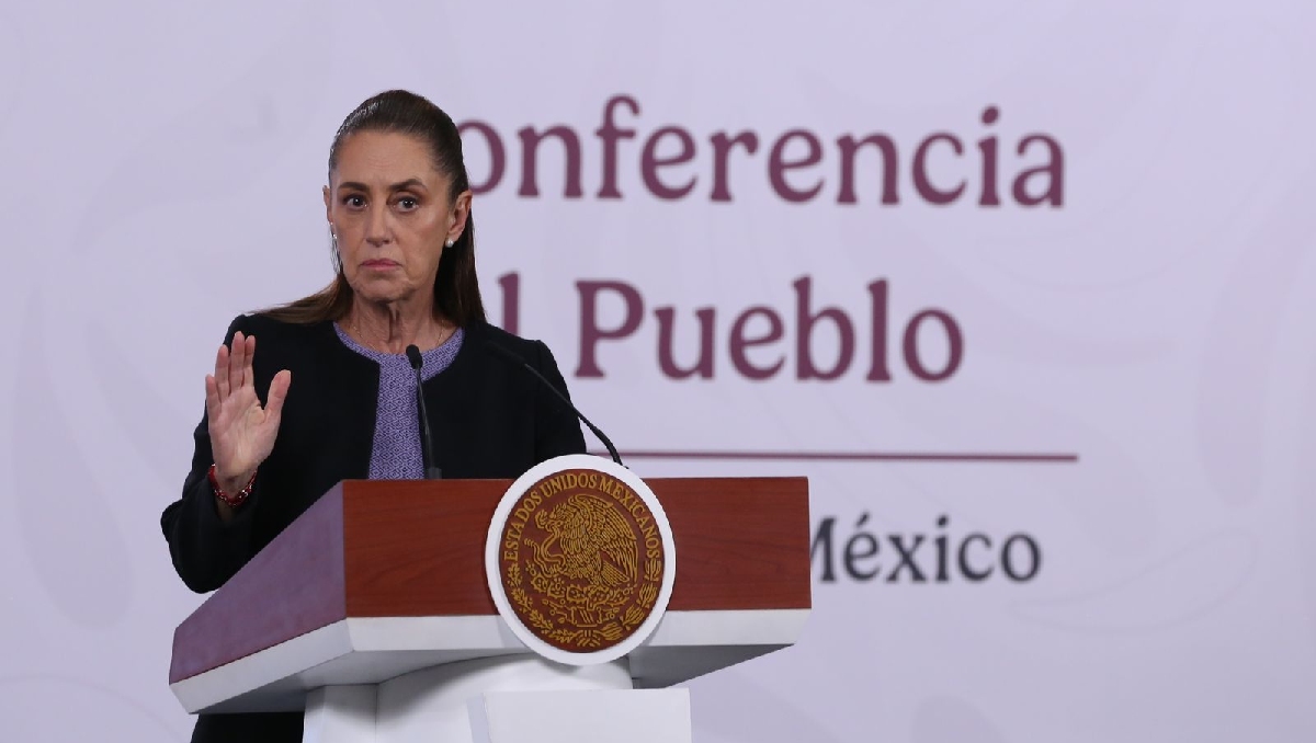 La Presidenta desde su conferencia de prensa en Palacio Nacional el 29 de enero. | Ariana Pérez