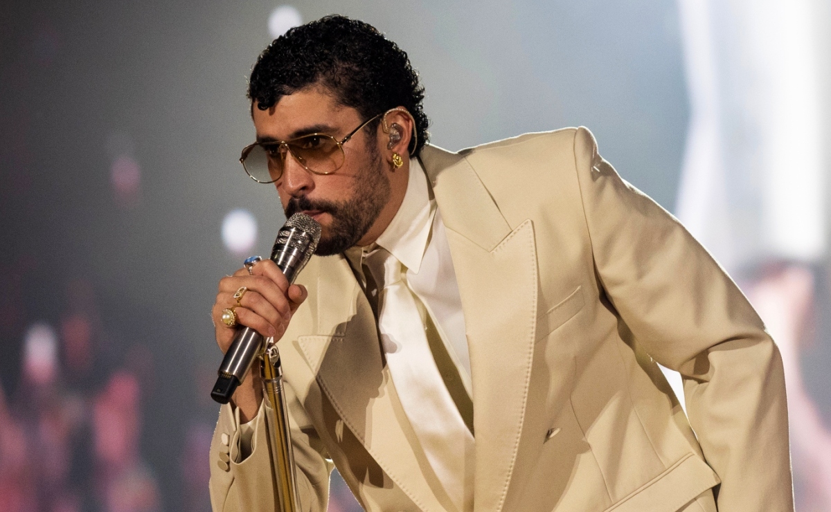 El artista puertorriqueño Bad Bunny en concierto. (EFE)