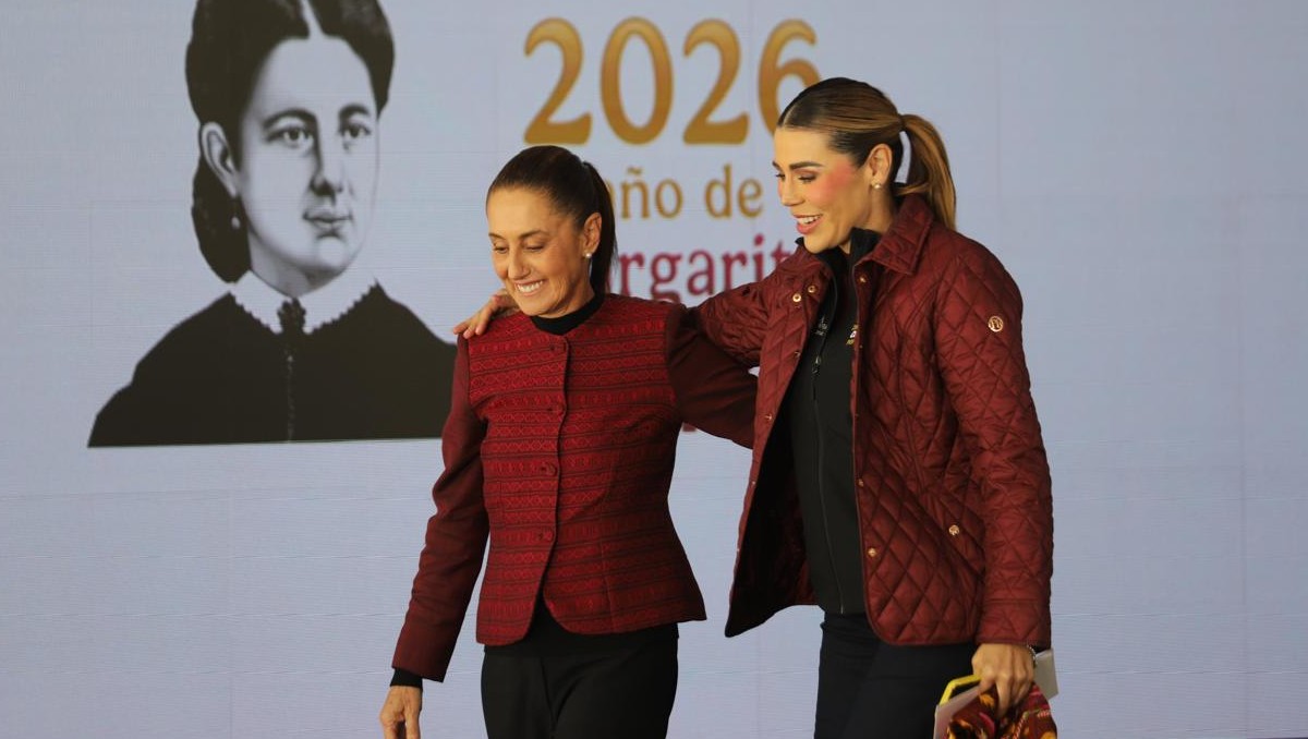 La Presidenta junto a la gobernadora de Baja California, Marina del Pilar Ávila. | Foto: Jorge Carballo